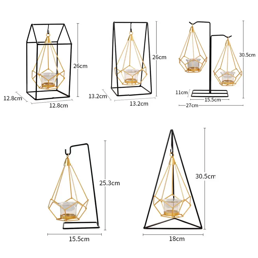 Нордический стиль кованого железа геометрический канделябр, подсвечник люстра бутафория для свадебной вечеринки украшения для дома Металл ремесла