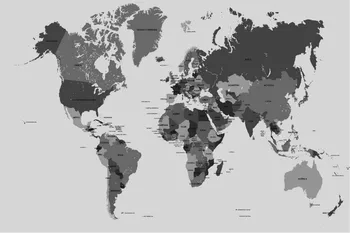 

Retro Canvas Poster (50x76cm) Free Ship Custom Contemporary Stylish Photo Gray World Map Wallpaper Stylish Wall Sticker PN-240