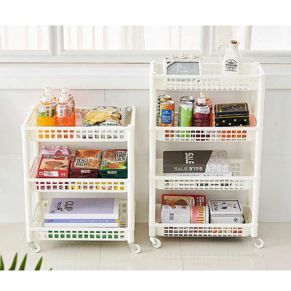 

Removable Plastic Durable Detachable Storage Rack Storage Shelf Kitchen Bedroom Bathroom Makeup Living Room Storage Rack Boxes