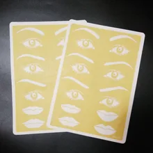10 шт. глаз, бровей губ кожа для обучения татуировкам высокое качество силиконовые лака кожи для перманентного макияжа