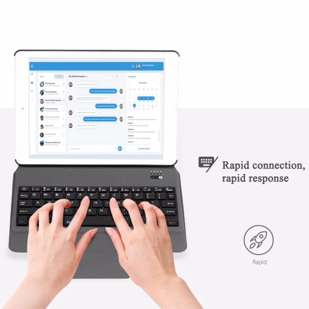 Лучший Беспроводной Bluetooth клавиатура чехол всего тела защитный Клавиатура чехол для планшета для Ipad Air 1/2/Pro 9,7