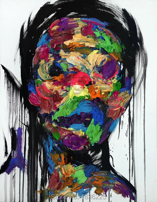 

Modern Fashion Home Decor Abstract Wall Art Picture Living Room Decor colorful face figure Canvas Art Oil Painting On Canvas