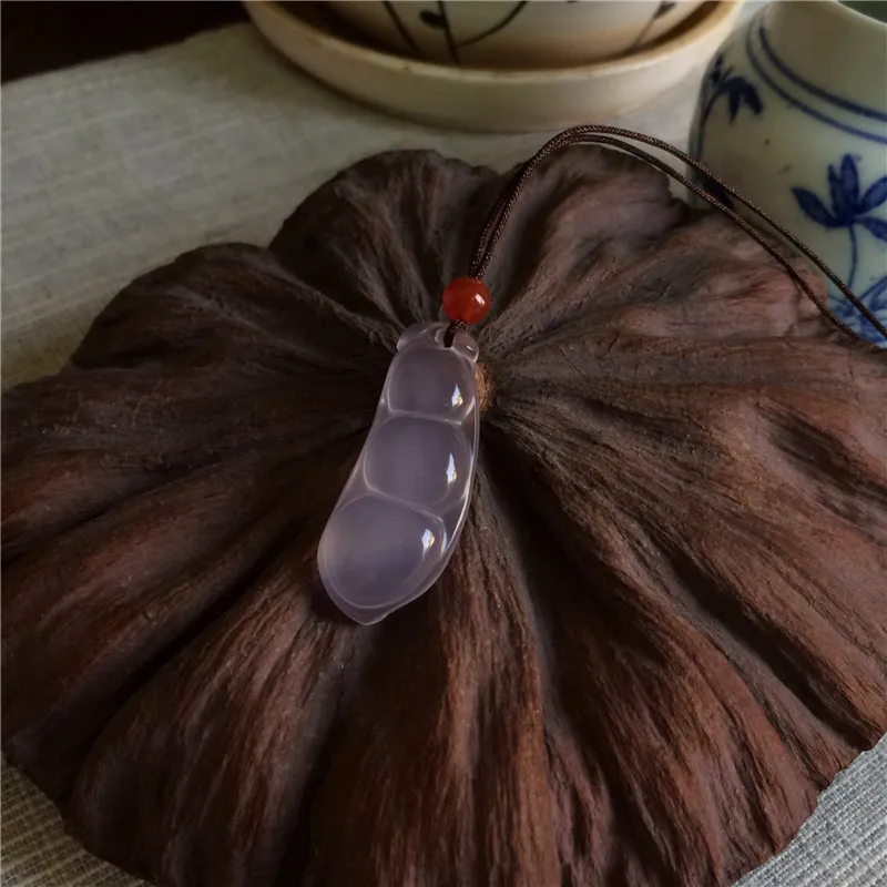 Природный всесезонный Bean Happiness Ankang благоприятный кулон ожерелья | Украшения и