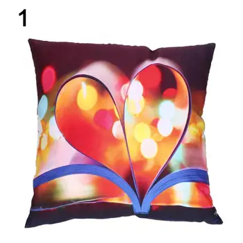 

Cushion Cover Romantic Valentine's Day Heart Pillow Case Sofa Office Cushion Cover Home Decor