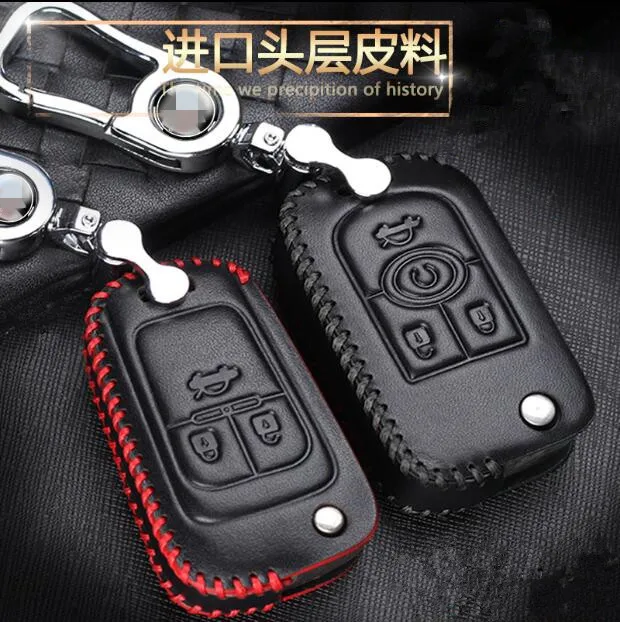 

1pc Auto Key Case Car Key Holders Black Handwork Stitch Key Bags with Logo for Buick Lacrosse Excelle GT Envision Regal