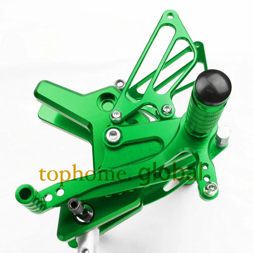 

Motorcycle Green CNC Rearsets Foot Pegs Rear Set For Kawasaki Z750 2004 2005 2006 motorcycle foot pegs