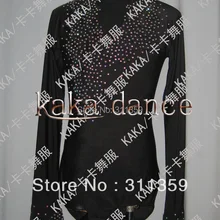 Человек костюм блеск конкурс камни Человека Латинской shirt-KAKA-M052-Custom сделал размер