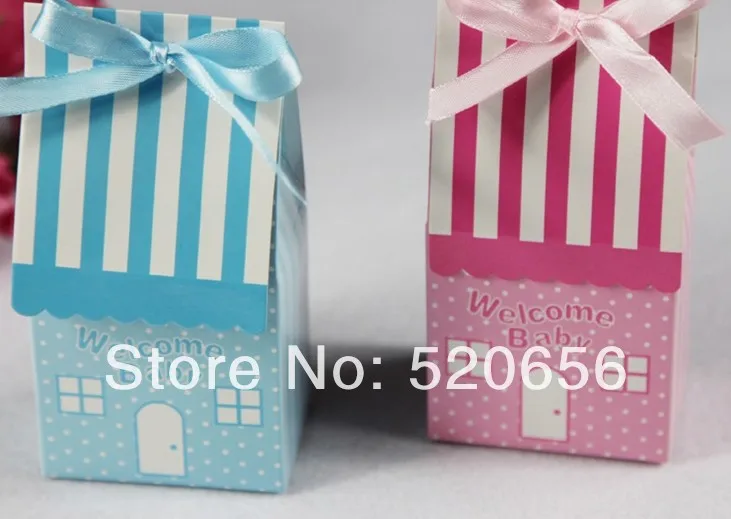 House Shaped Baby Shower Favor Candy Box Baby Girl Boy Gift Boxes House Shaped Baby Shower Favor Candy Box Baby Girl Boy Gift Boxes