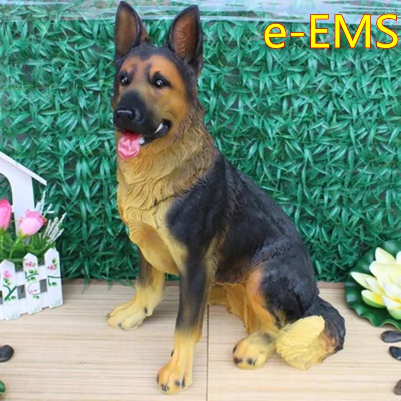 

Simulation Animal German Shepherd Wolfdog Resin Resin Craftwork Sculpture Balcony Decorations G2343