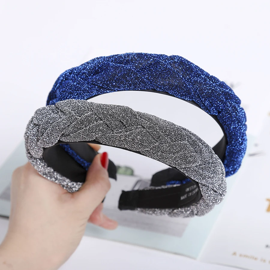 

Haimeikang Shinny Braiding Hairbands Women Girls Korean Style Headband Summer Vacation Hair Accessories Wholesale Headwear