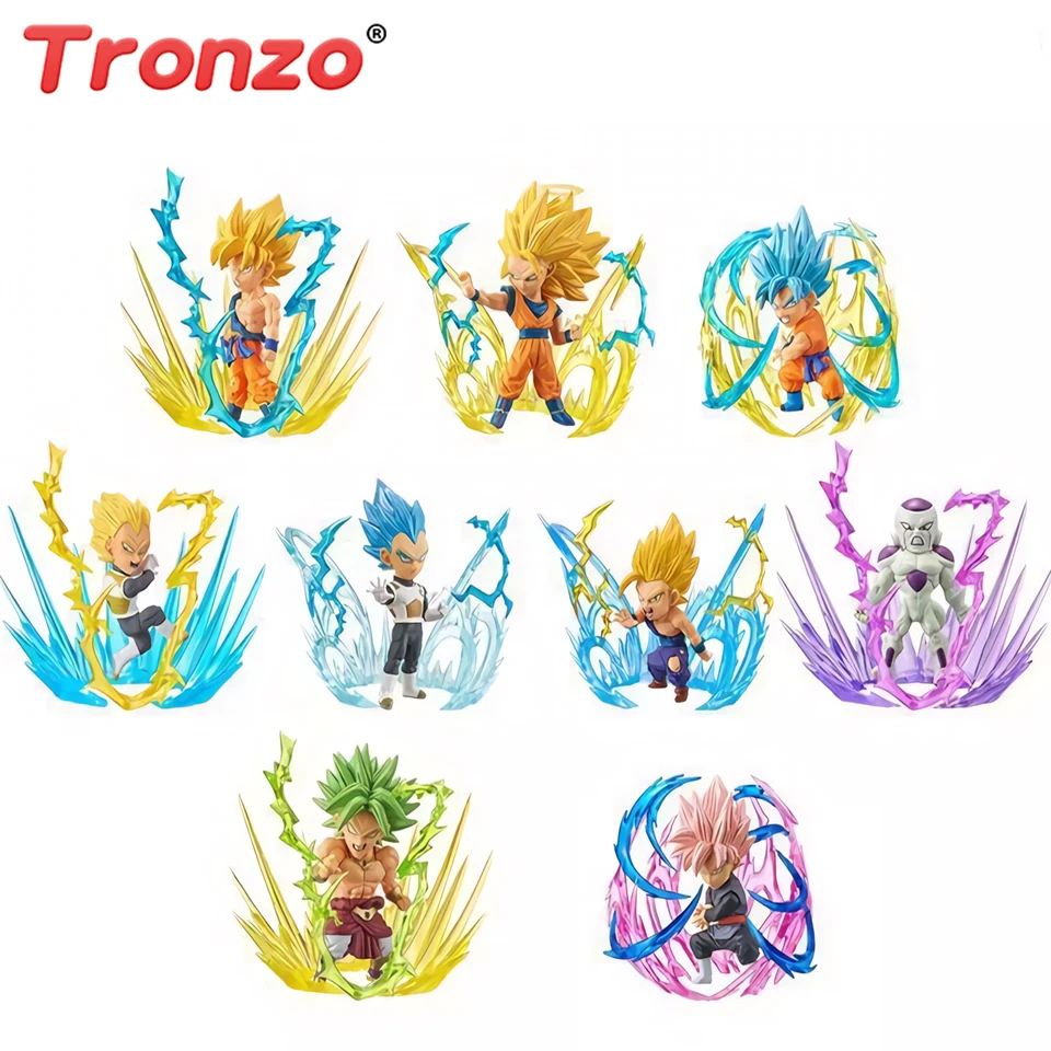 

Tronzo 9PCS/Set Dragon Ball WCF Burst Action Figure Broly Goku Vegeta Freeza Zamasu PVC Action Figure Model Collection Figurals