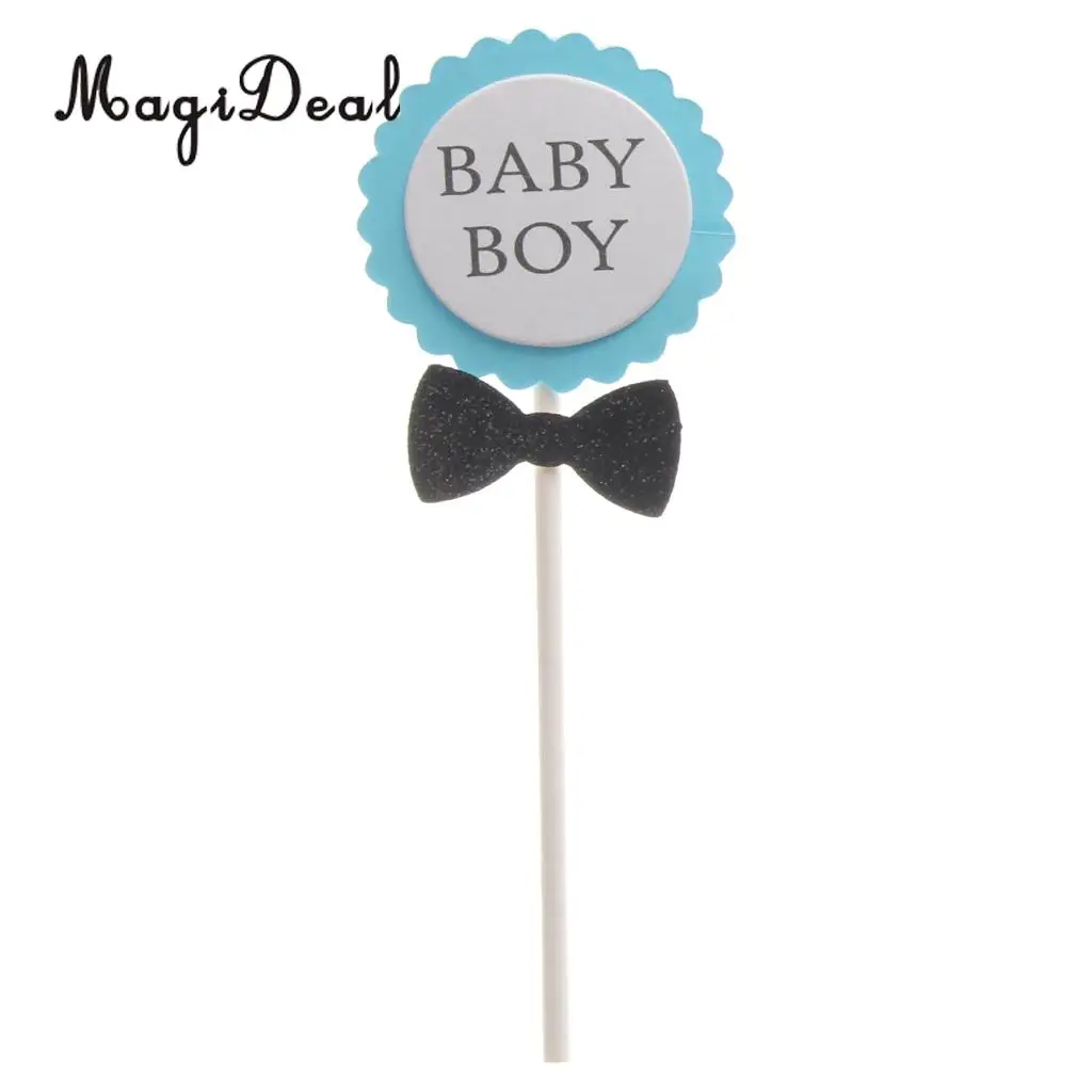 MagiDeal Novelty Lovely BABY GIRL/ BABY BOY 1st Birthday Clothes Celebrating Party Cake Topper Cake Baby Shower Decor Pink Blue