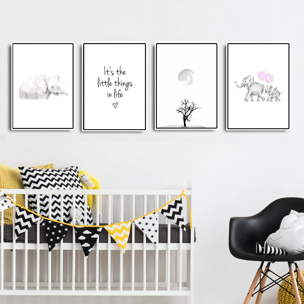 Us 559 Elephant Kawaii Animal Poster Simple Quote Canvas Print Nordic Style Wall Art Painting Wall Picture Children Living Room Decor In Painting Us 559 Elephant Kawaii Animal Poster Simple Quote Canvas Print Nordic Style Wall Art Painting Wall Picture Children Living Room Decor In Painting