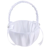 Love Case Satin Basket Storage Flower Girl Basket Container Wedding Basket Flower Girl Basket For Ceremony Wedding Decoration 4