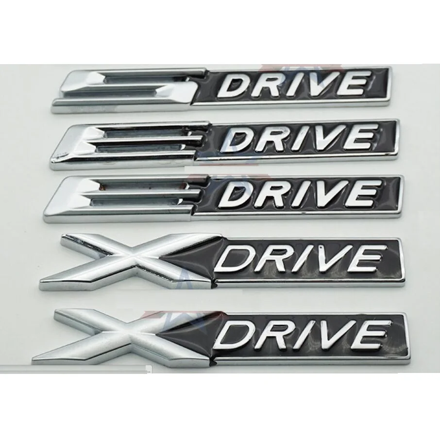 

Chrome Letters SDRIVE EDRIVE XDRIVE Trunk Fender Badge Emblem Badges Emblems for BMW 1 3 4 5 6 7 Series X1 X3 X4 X5 X6 Z4 GT