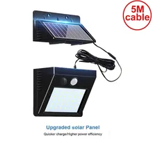 30 светодиодный 500lm Солнечный свет раздельный монтаж pIR motion 3 сенсор светодиодный Солнечный настенный La IP Уличный настенный внутренний Светильник лампы Струны для патио