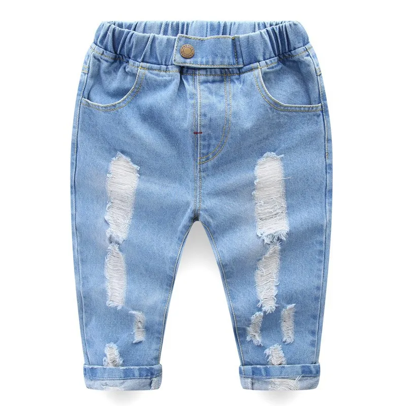 

Summer 2019 New Toddlers Infant Kids Ripped Denim Shorts Baby Boys Girls Long Pants Sports Trousers Bottoms 2-8 Years