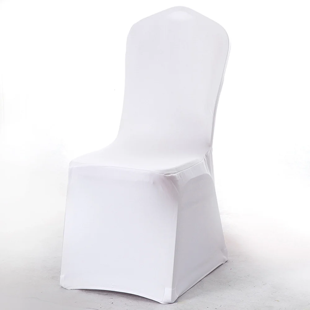 

Wholesale Wedding Chair Decoration White Colour Cheap Spandex Lycra Elastic Chair Cover For Wedding Decorations Banquet Event