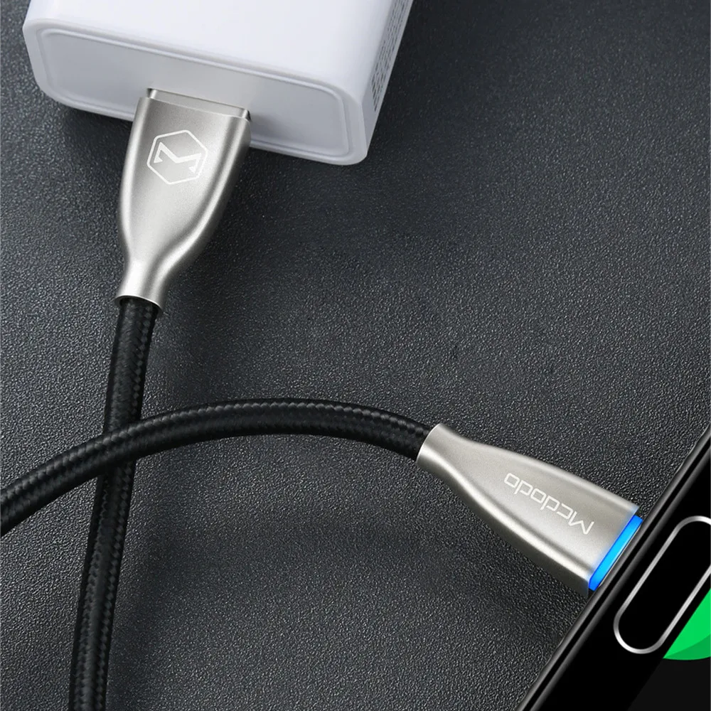 Светодиодный кабель MCDODO 5A Type C для Samsung S10 S9 S8 Plus быстрая зарядка USB зарядное