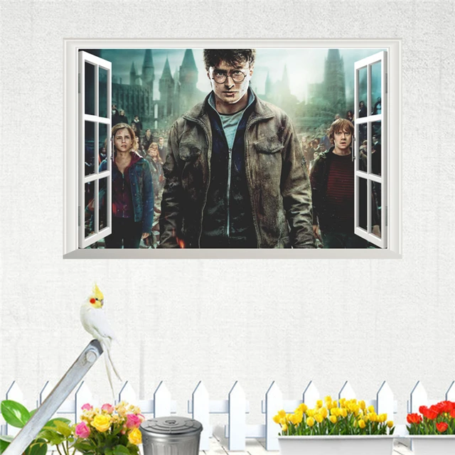 3d magic harry potter window wall decals for kids rooms home decor