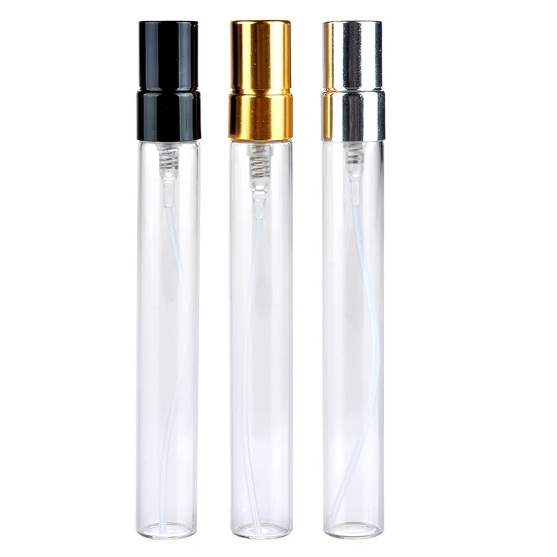 

300pcs 10ml Empty Refilable Glass Perfume Spray Bottle Small Parfume Atomizer Perfume Sample Vials Free Shipping