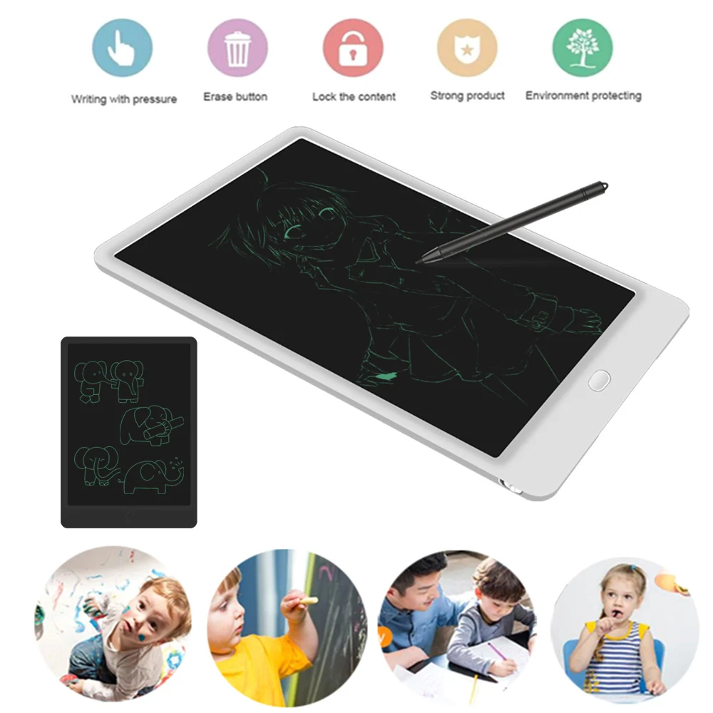 Amzdeal 12 дюймов графический планшет с блокировкой экрана, планшет для письма, почерк, чертёжный планшет, доска для рисования со стилусом