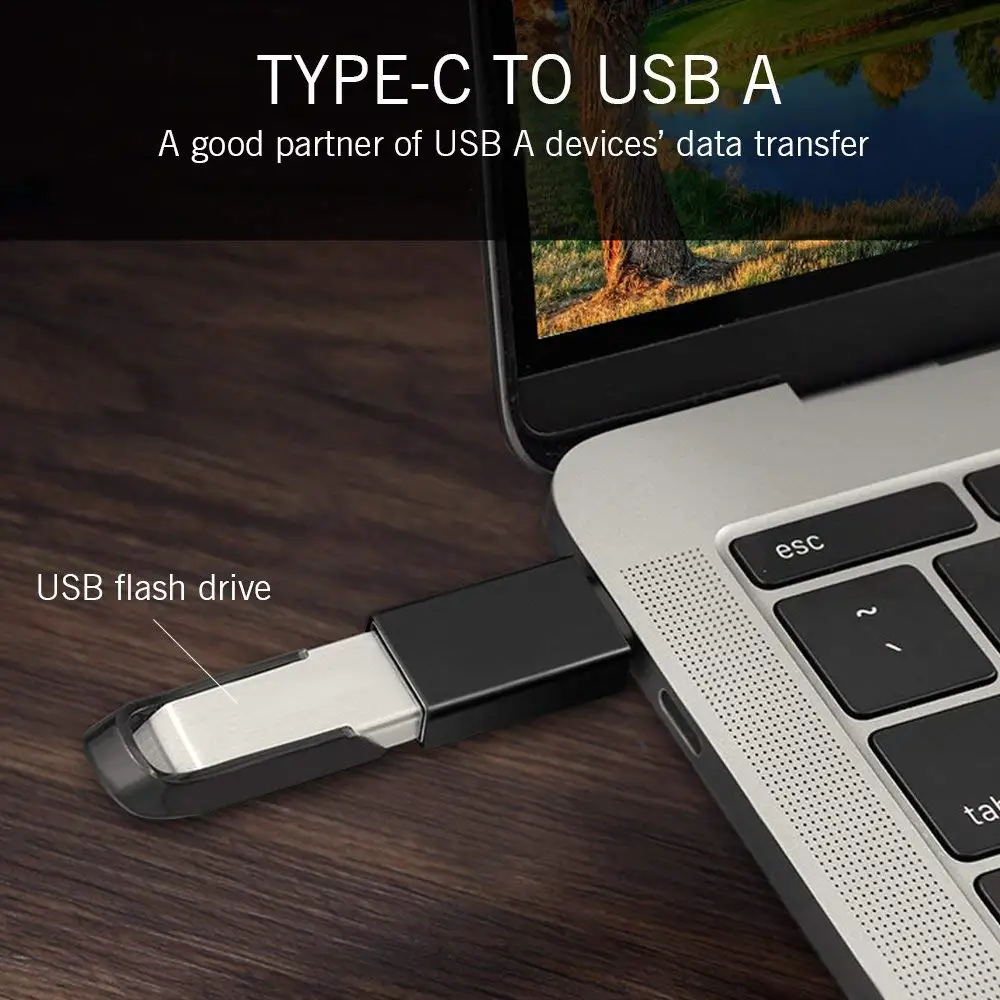 Ascromy 2PCS USB-C to USB 3.0 Adapter OTG For Xiaomi Mi6 Mi8 Mi 8 6 A2 Samsung Galaxy S8 S9 Plus Note 9 8 lg g6 Type C Typec OTG (6)