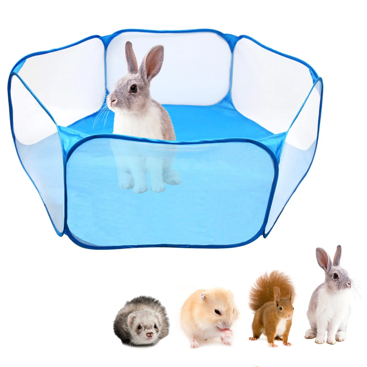 

Pet Playpen Portable Pop Open Indoor/Outdoor Small Animal Cage Tent Fence for Hamster, Chinchillas and Guinea-Pigs