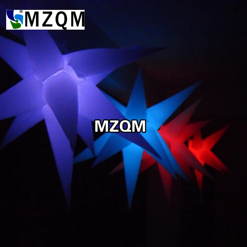 Mzqm 2 м LED подсветкой надувные звезда для украшения надувные звезда с изменение цвета свет