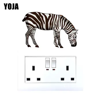 

YOJA Cartoon Zebra PVC Wall Switch Sticker Living Room Bedroom Decals 8SS0901