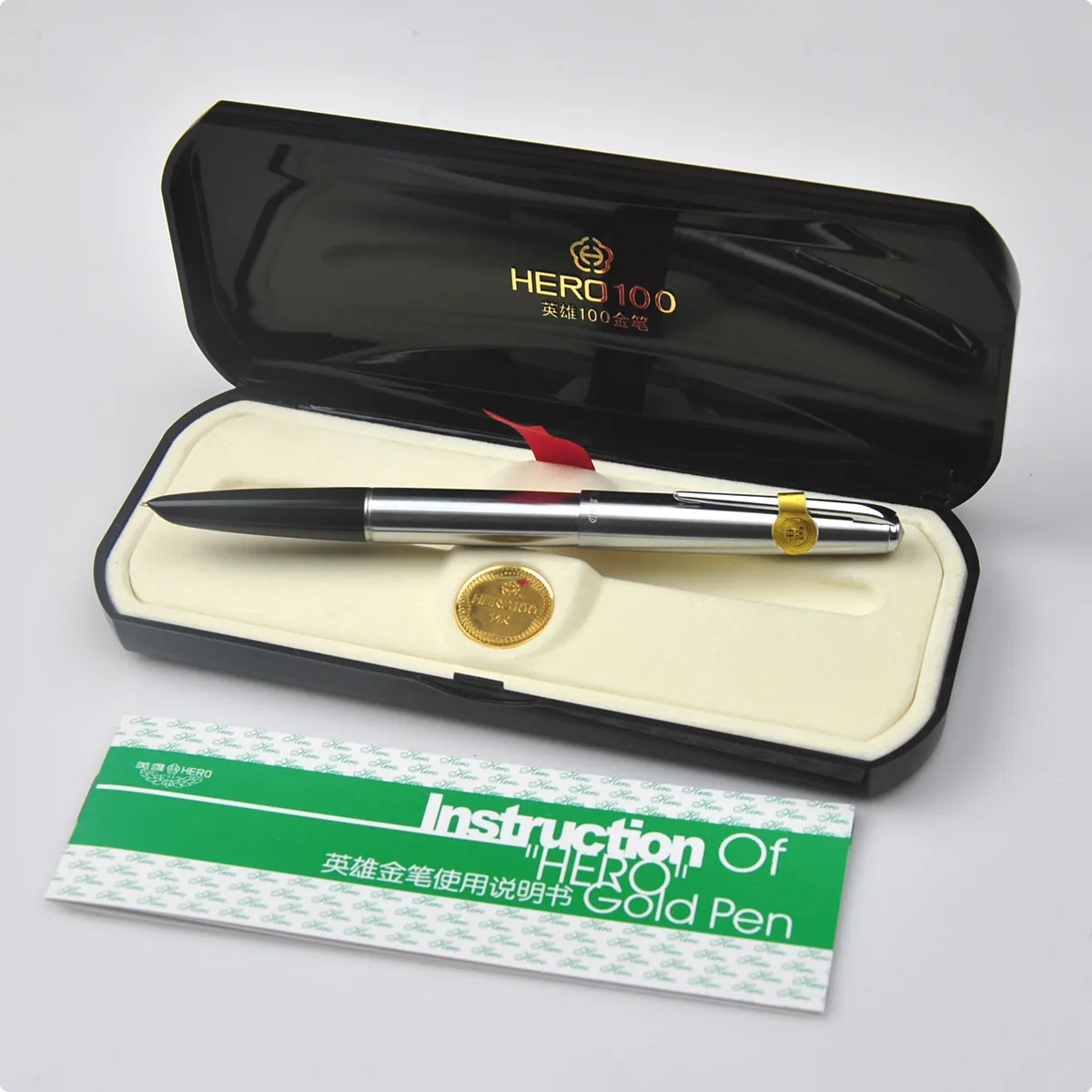 Steel 14k 100 hero fountain pen classic fountain pen steel ink pen FREE