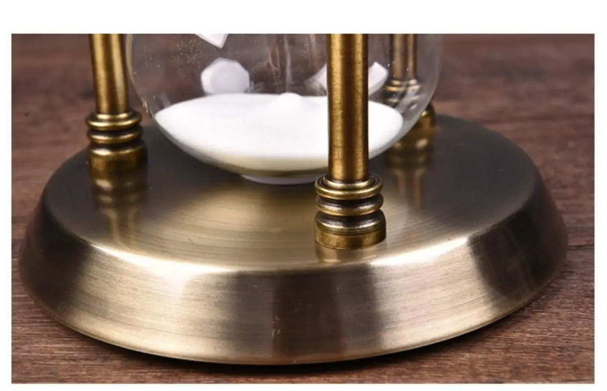 Creative metal Colorful Hourglass Sandglass Sand Clock Timers Wooden Frame Creative Gift Modern Home Decorations Ornaments
