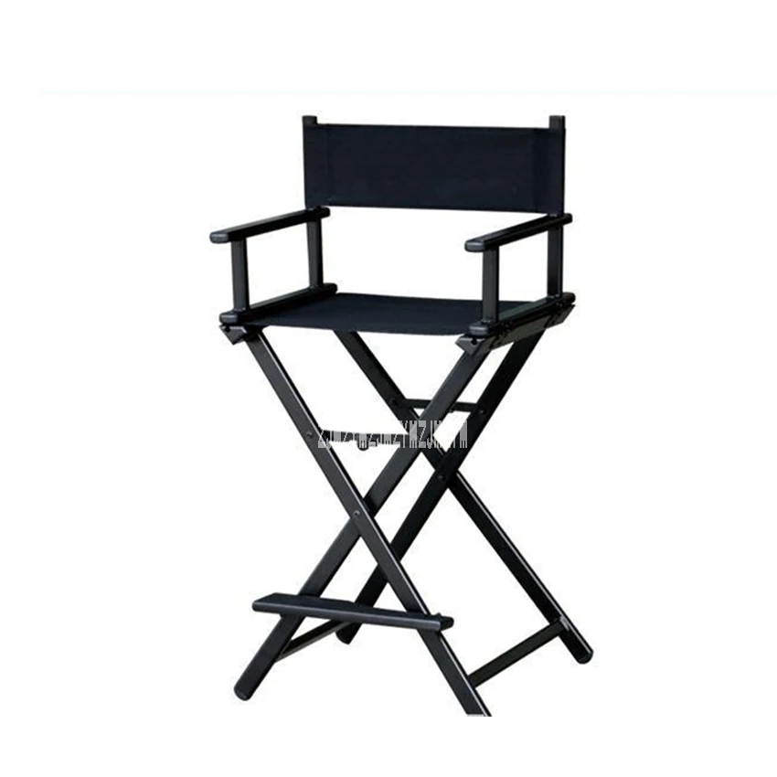 Открытый Кемпинг Алюминиевый сплав рама складной пляжный стул легкий портативный складной стул директора бар офис макияж стул - Цвет: Black