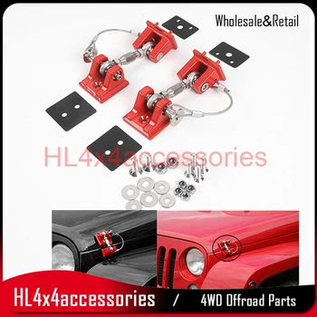 

2pcs Zinc alloy Car Engine Security Hood Lock Catch Latch Anti-Thief Hood Lock For Jeep Wrangler JK 07UP 4x4 Jeep accessories