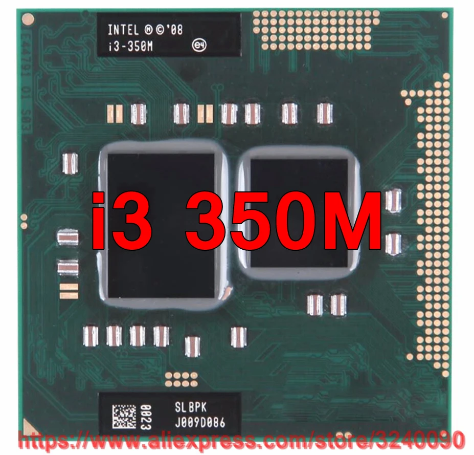Оригинальный двухъядерный процессор lntel Core i3 350M 2 26 ГГц для ноутбука PGA988