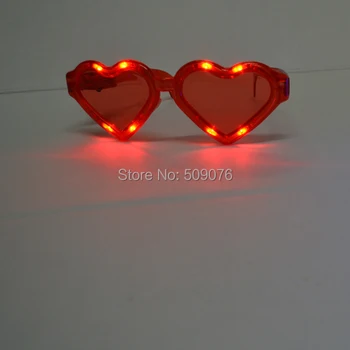 

Free shipping 120pcs/lot 3mode led Extra large eyeglass led heart-shaped glasses glowing glasses for event & party supplies