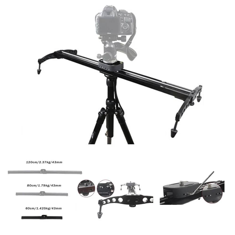 EACHSHOT 60cm / 24'' Ball Bearing Camera Video Track Slider Stabilizer