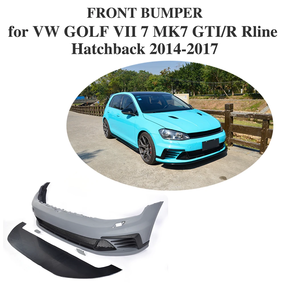 PU Unpainted Auto Car Front Bumper Body kits for VW GOLF VII 7 MK7 GTI