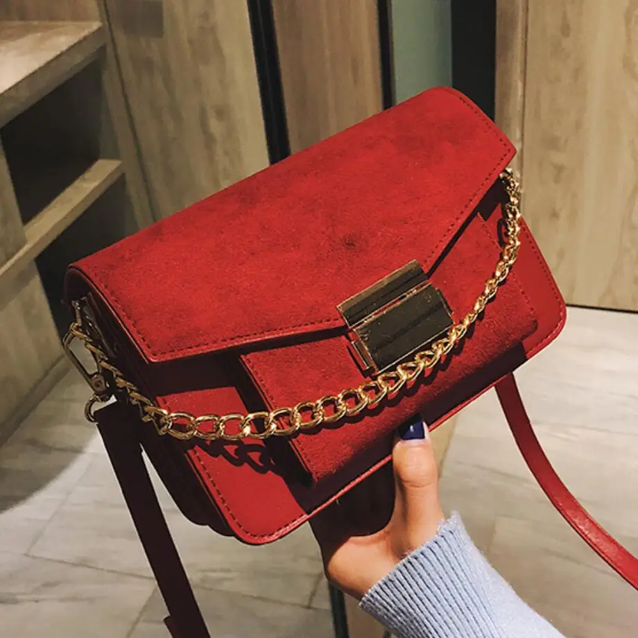 

European Retro Fashion Square bag 2018 New Quality Matte PU Leather Women's Designer Handbag Chain Tote Shoulder Messenger Bags