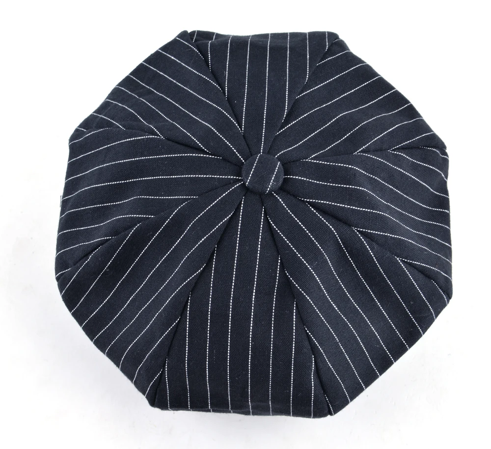 Autumn and winter newsboy caps womens fashion plaid casual hat octagonal cap cotton and linen mixing beret hats for women