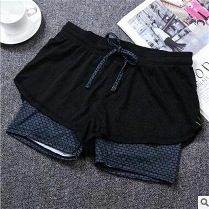 

High Quality Double-deck Women Pants 2017 Summer Style Breathable Cotton Soft Mesh Short Pants Quick Dry Elastic Short Pants