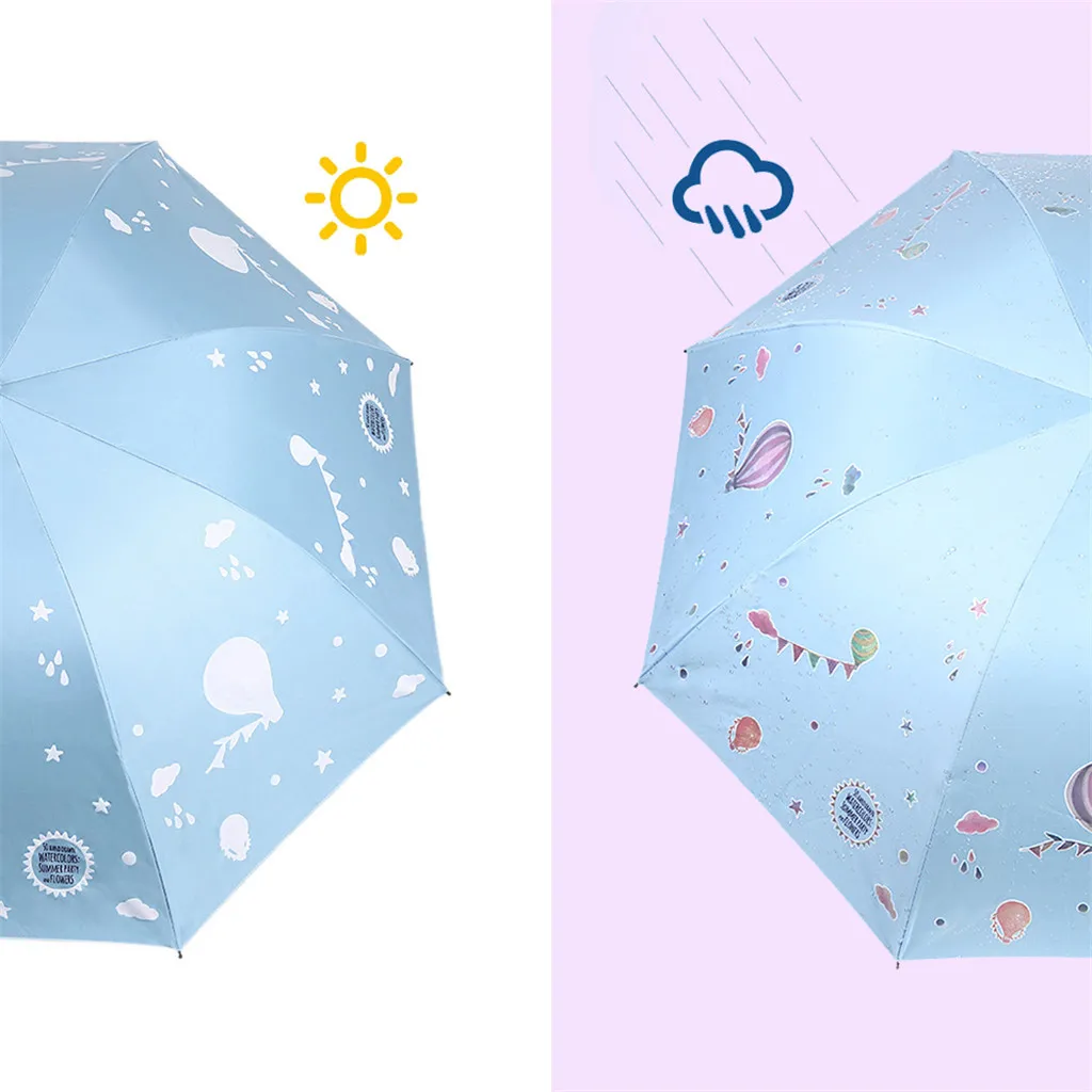 Модный анти-УФ зонтик дождь женский Ветрозащитный прочный 3 Складные солнцезащитные зонты портативный Солнцезащитный Женский зонтик 8 кости