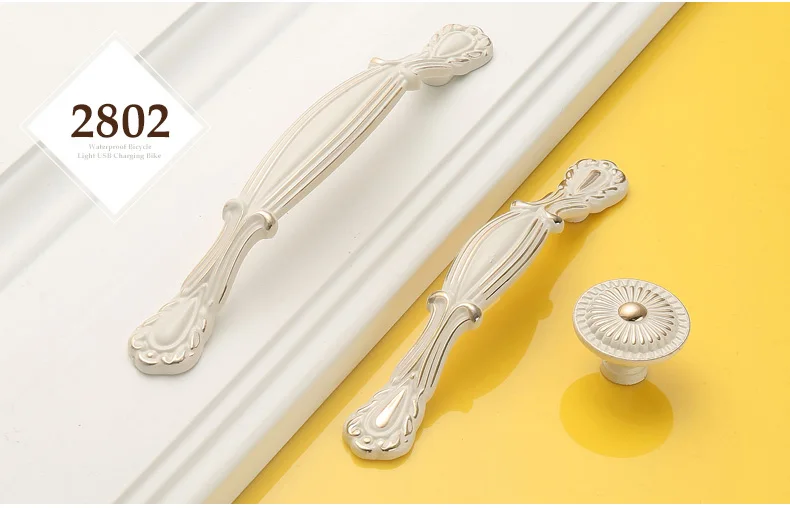 Слоновой кости белый шкаф ручки и ручки для мебели кухонный шкаф из цинкового сплава мебельные ручки комод выдвижные ящики