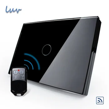 

Livolo Smart Home US/AU Standard, VL-C301R-82VL-RMT-02, Waterproof Black Glass 1 Gang 1QWay Switch&Mini Remote for Led Light