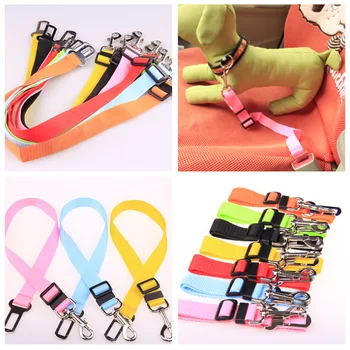

Puppy Adjustable Pet Dog Safety Seat Belt Nylon Pets Dog Seat Lead Leash Car Seatbelt Breakaway Solid Car Harness Pet Supplies