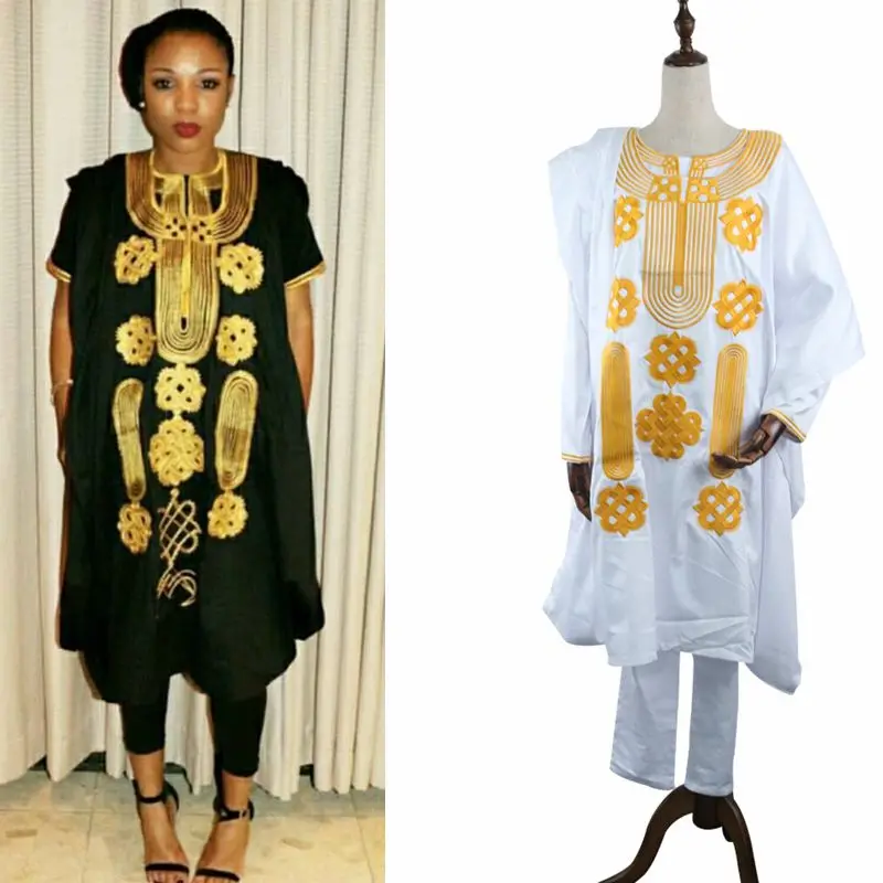 Африканская Женская и Мужская одежда для пар, одежда Дашики, африканская Женская одежда, костюм для женщин, комплект из 3 предметов размера плюс