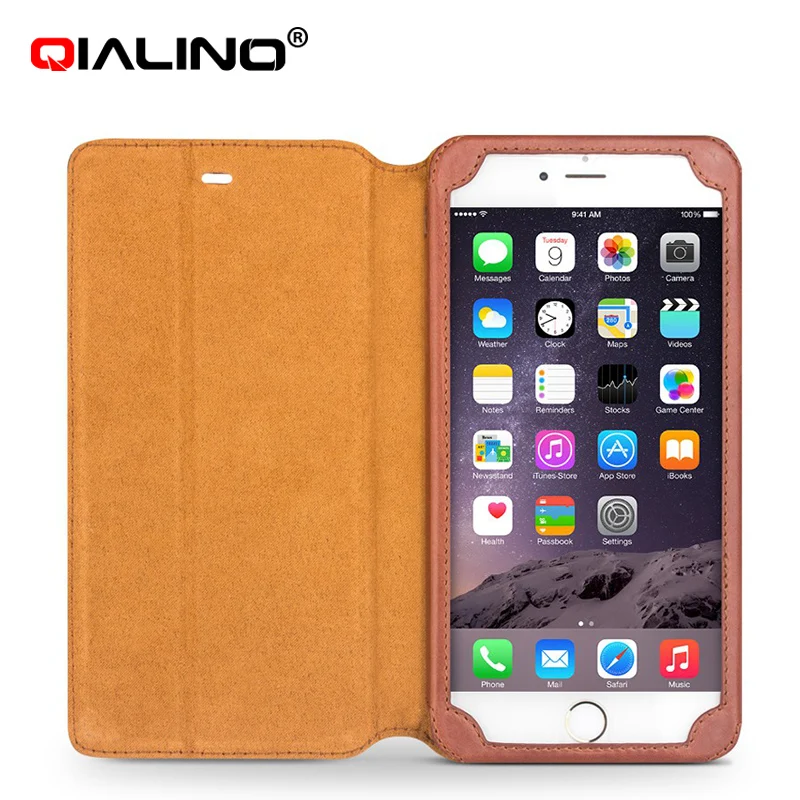 imágenes para Para iphone6 y 6 s Caso QIALINO Genuino de Cuero de Lujo Caso del soporte la función de iPhone 6/6 s plus Cubierta Del Tirón Del iphone 6 s Caso imágenes para Para iphone6 y 6 s Caso QIALINO Genuino de Cuero de Lujo Caso del soporte la función de iPhone 6/6 s plus Cubierta Del Tirón Del iphone 6 s Caso