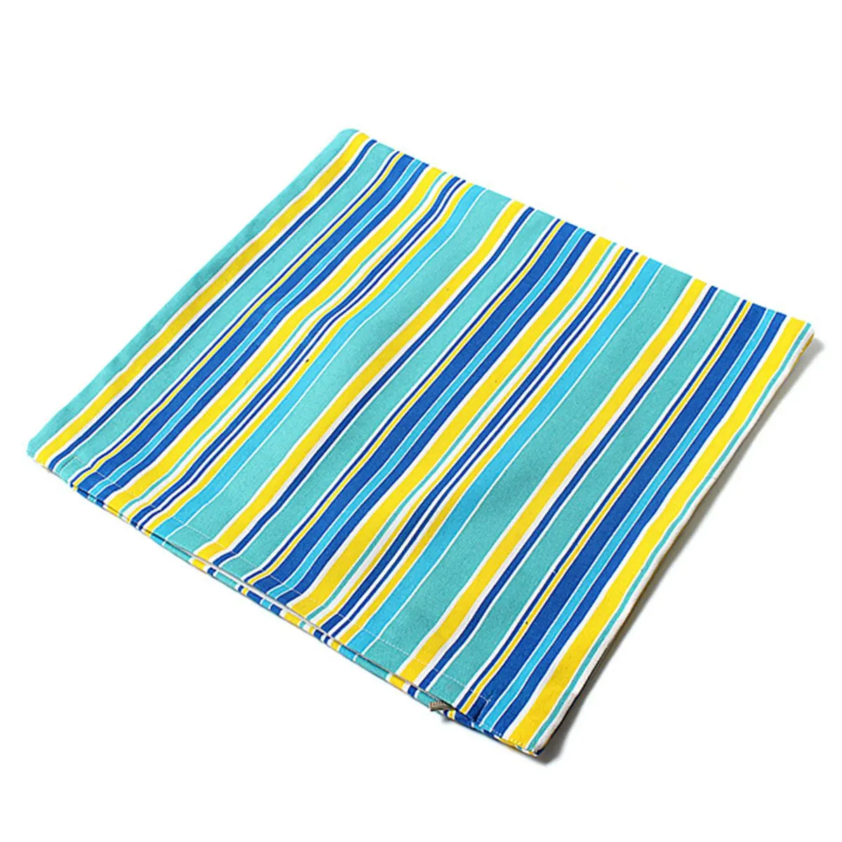 

Pillow 40x40 Pillow cotton pillowcase Blue-yellow-green stripes