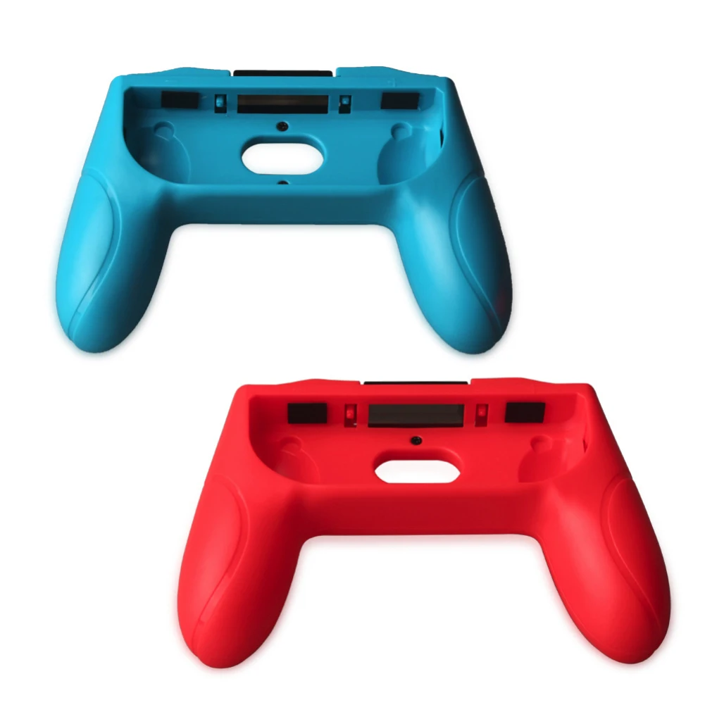 

2 pcs Update Version Controller Handle Grips for Nintend Switch NS NX Joy-Con Console Joy Cons Holder - Blue / Red