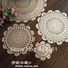 10 фото белый ручной работы вязаный Деревенский коврик для тарелки zakka модный подстаканник 15-50 см coaster flower doily